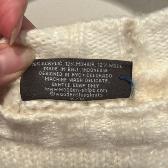 Wooden Ships Camo Star Raglan Mohair Wool Mix Sweater - Picture 5 of 7